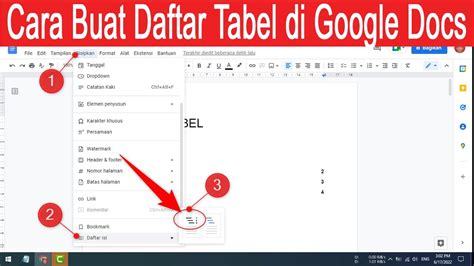 Cara Membuat Tabel Di Google Docs